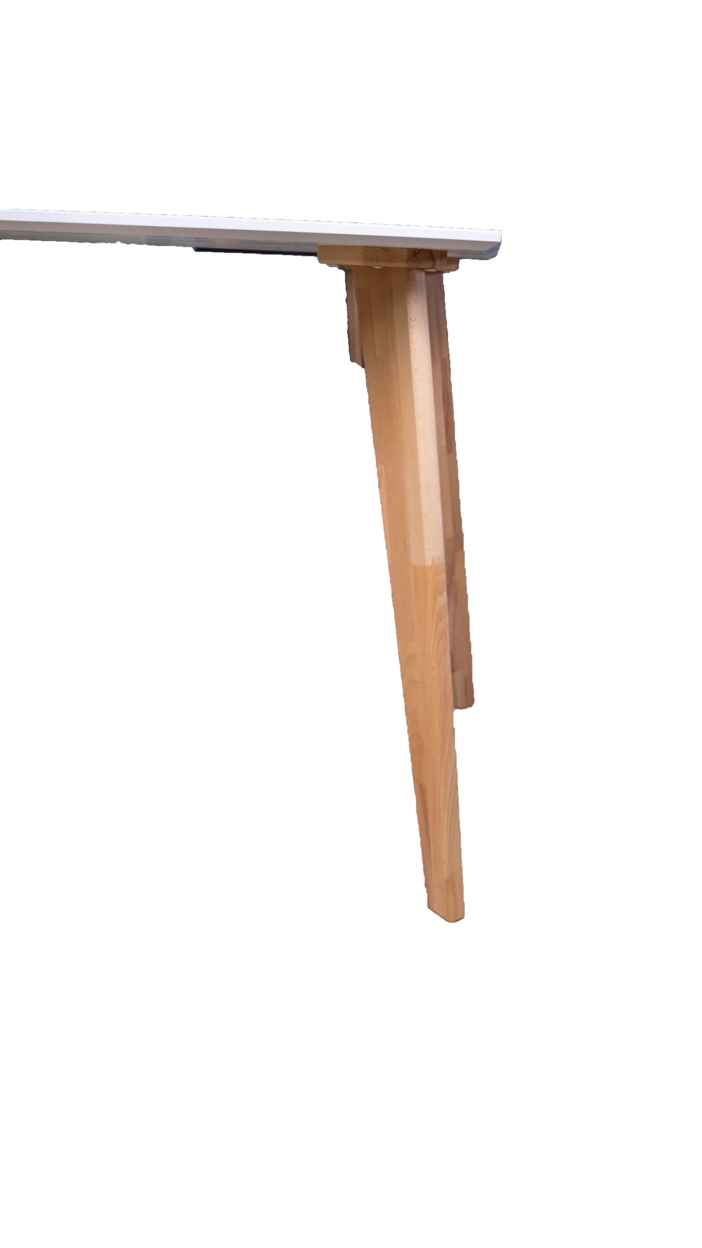 P3080116 Masă asimetrica din MDF vopsit, cu picioare din lemn fag - imagine 2